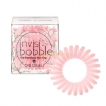 Invisibobble Original Secret Garden Sherry Blossom, 3 kusy originální vlasové gumičky růžové